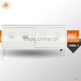 Home Furniture Steel Double Door Living Room TV Cabinet in White thumbnail-1