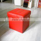 red PVC square chair