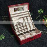 Chinese Factories Wholesale Custom Luxurious Leather Jewelry Box, Red Beautiful Watch Box thumbnail-4