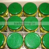 Packing in Glass Jar Pickled Cucumber Mixed Tomato