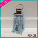 Wooden Lantern with Stainless Steel Canlde Lantern for Home Decoration