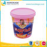IML Round Plastic Candy Box,IML PP Tub, Round Plastic Box With Lid. thumbnail-1