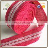 Burlap Raw Jmaterial Jute Ribbon With Customerized Lace Logo thumbnail-2