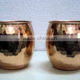 Moscow Mule Solid Copper Hammered Mugs, Genuine Copper Drinking Mug, Moscow Mule Mugs, Copper Mug for Vodka & Moscow Mule thumbnail-1