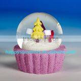 Vivid 3D House, Tree and Birds With Purple Base Snow Globe Diameter 65mm thumbnail-4