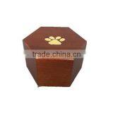 Cheap solid wooden dog pet urn