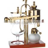 royal belgium balancing syphon coffee maker,syphon1 cup coffee maker /machine,gold/silver