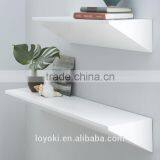 Living Room Wall Mounted Shelf Floating Wedge Shelf Set of 2 thumbnail-1
