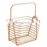 Kitchen Pantry Bath Wire Basket Tote With Handle thumbnail-1