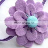 on Express Hot Sale New Products Handmade Eco Friendly Fabric Decoration Felt Flower Rubber Band Bracelets Made in China thumbnail-1