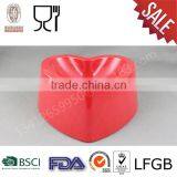 Plain Heart Shape Melamine Pet Bowl thumbnail-1
