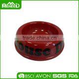 OEM Logo Design Melamine Red Cat Food Bowl With Silk Printing thumbnail-1