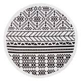 White&Black Printing Circle Beach Towel/Round Beach Towel thumbnail-2