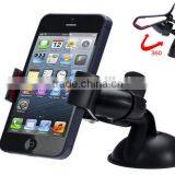 Universal 360 Degree Car Mobile Phone Holder , Car Mount For Iphone 5 6 Plus Galaxy Note thumbnail-1