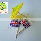 colorful decorative bamboo wooden toothpick flags