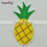 Bright-colored Pineapple Fruit Embroidery Textile Patch WEF-061 thumbnail-1