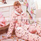 Fashion flannel flower Winter sleepwear set