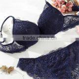 Mature Women Stylish Lace Underwire Bra and Panty Set thumbnail-3