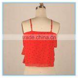 Spaghetti Latest Design Girls Crop Top With 3 Layers Ruffles thumbnail-2