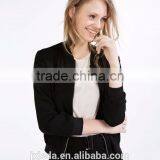 American Apparel Bomber Jacket Two Side Pockets Short Thin Side Zipper Sleeve Coat V-Neck Outerwear thumbnail-1