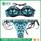 2017 Latest Design Hot Sexy Swimwear Women Printed Bikini thumbnail-1