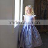 Summer One Piece Girls Party Dresses Baby Girl Lace Trim Purple Princess Flower Dresses Children Frocks Designs thumbnail-2