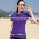 2017 Wholesale Good Quality Hot-selling New Design Pique Polo Shirt for Women thumbnail-1