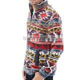 Multi-colored Ethnic Design Zipper Men Sweater Southwestern Patterns Cardigan thumbnail-3