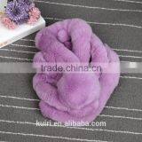 New 2016 Genuine Real Rex Rabbit Fur Scarf Women Fluffy Winter Fur Shawl thumbnail-5