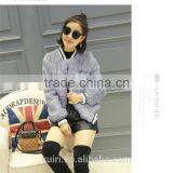 Real Fur Coat For Women Rabbit Fur Baseball Uniform Winter Short Jacket Thick Warm Casual Loose Outwear Genuine Fur Coat Female thumbnail-4