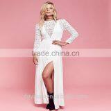 2016 Garment Factory New Arrived High Fashion Design Long Sleeve Lace Dress Woman Designer Evening Dress thumbnail-3