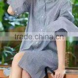 Runwaylover EY2371B New Design 2017 Ladies Long Style Stripe Blouse thumbnail-2