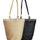 Eco-friendly Jute Fashion Tote Bag - Features Thick, Long Rope Handles and Comes With Your Logo. thumbnail-1