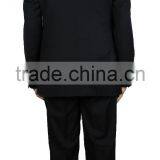 NAAMS MEN'S WOOL 2 BUTTON 2 VENT SLIM FIT SUIT JACKET FLAT FRONT PANT BLACK thumbnail-4