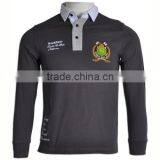 OEM Student School Uniform Manufactuers Long Sleeve Polo Shirt For Autumn Wearing thumbnail-3