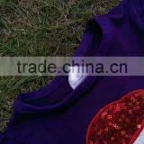 2016 New Hot Baby Girls Summer Mermaid Purple Outfits With Matching Necklace and Headband thumbnail-2