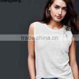 Custom 100% Cotton Vest Women Plain Tank Top Wholesale in Guangzhou thumbnail-2