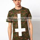 Camo Cross Print Pattern Tee Shirt thumbnail-1