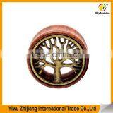 Oasis Plus Tree Of Life Oranic Wood Tunnels Double Flared Ear Stretcher Saddle Plugs Gauge thumbnail-2