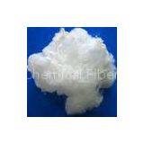 100% Recycled Polyester Staple Fiber , Semi Dull Raw White Solid