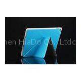 Soft Blue Ipad Protective Case Flip Stand Cover With Sleep / Wake Function