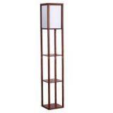 Storge Shelf Floor Lamp Natural Wood Frame With Shelves Lighting for Your Living Room Bedroom thumbnail-2
