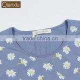 Perfect Qianxiu Summer Short Sleeve Daisy Dress Printed Girls Lounge Wear Night Skirt thumbnail-5