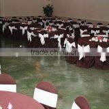 Chocolate Banquet Chair Cover Wedding Polyester Chair Covers and Table Linens