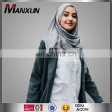 2017 Fashion Linen Grey Muslim Hijab Popular In Isngram Dubai Middle East Region Latest Design Gender Women