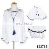 Fashion Girl European Style White Stole Manteau Viscose Tassel Shawls Wraps Pashmina thumbnail-2