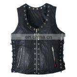 Leather Motorcycle Waistcoat, Leather Waistcoat, Leather Motorbike Waistcoat, Bike Waistcoat, Motorcycle Waistcoat thumbnail-1