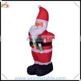 Christmas santa claus inflatable, inflatable santa claus with candy cane, christmas oxford cloth yard decor for outdoor event