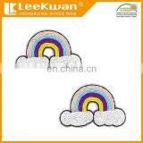 Beaded Embroidrey Rainbow Patch, Rainbow Bead Patch,Sew-on Rainbow Bead Designs Applique thumbnail-1