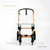 golden silver color aluminum alloy cradle consist baby stroller carrycot adaptor wind resistant canopy pushchair light pram